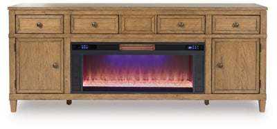 Mueble para TV Sharlance de 81" con chimenea eléctrica