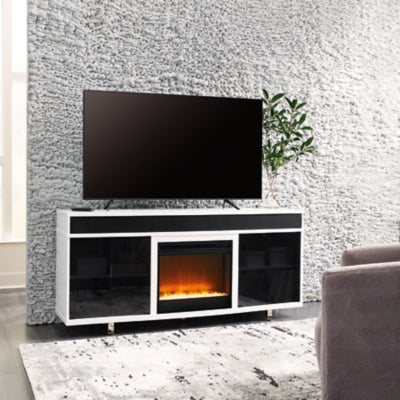 Mueble para TV Gardoni de 72" con chimenea eléctrica